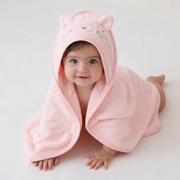 Baby Hooded Bath Towel – Soft Plush Animal Bath Wrap