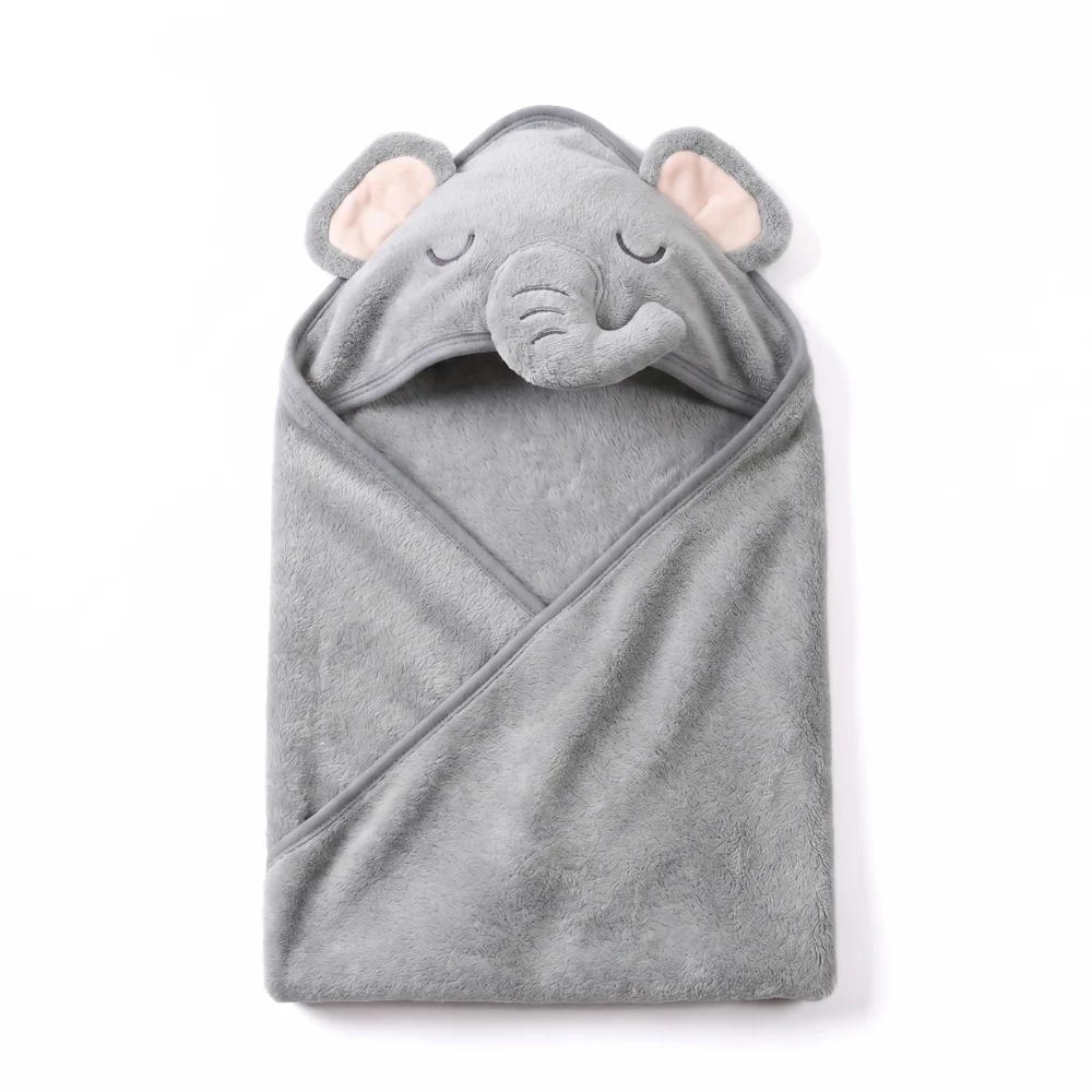 Baby Hooded Bath Towel – Soft Plush Animal Bath Wrap