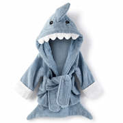 Baby Hooded Bathrobe – Soft Cotton Animal Bath Robe with Tie Belt