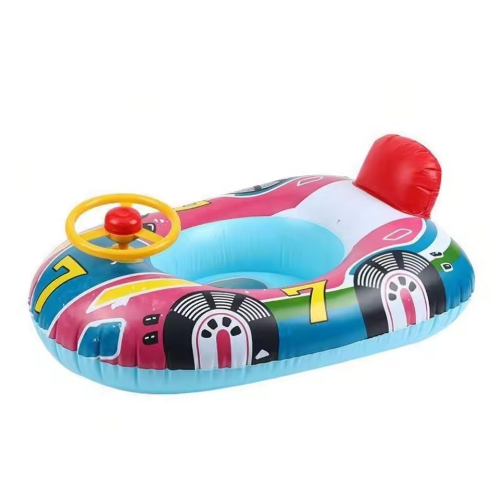 Baby Inflatable Swim Ring with Car Design – Kids Pool Float for Summer Water Play