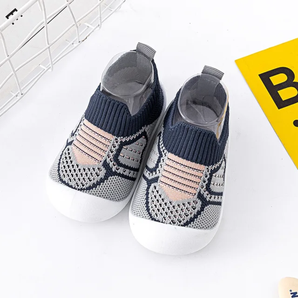 Baby Non-Slip Shoes – Breathable Knit First Walker Shoes with Soft Soles