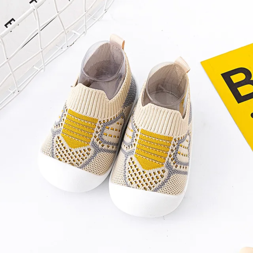 Baby Non-Slip Shoes – Breathable Knit First Walker Shoes with Soft Soles