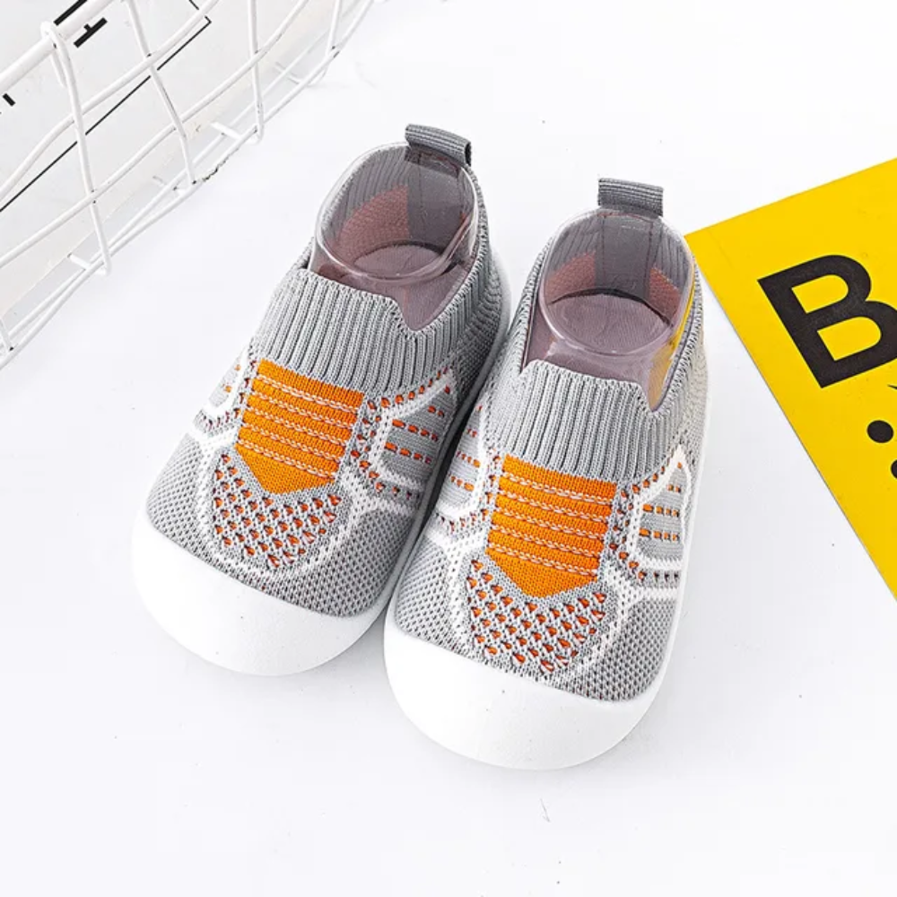 Baby Non-Slip Shoes – Breathable Knit First Walker Shoes with Soft Soles