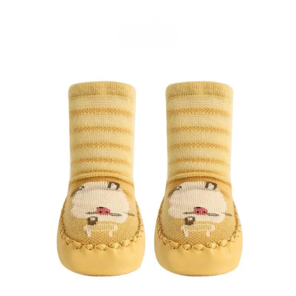 Baby Non-Slip Socks – Soft Animal Print Grip Socks for Infants and Toddlers