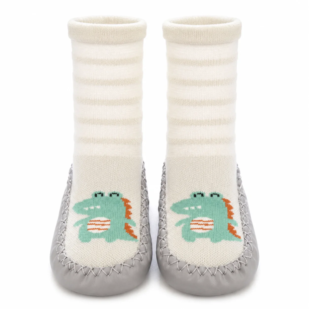 Baby Non-Slip Socks – Soft Animal Print Grip Socks for Infants and Toddlers