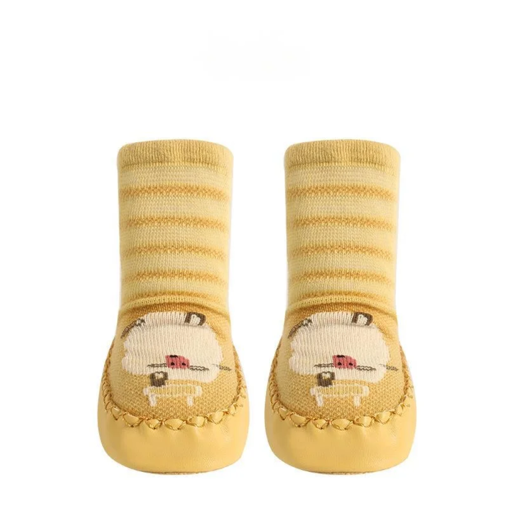 Baby Non-Slip Socks – Soft Animal Print Grip Socks for Infants and Toddlers