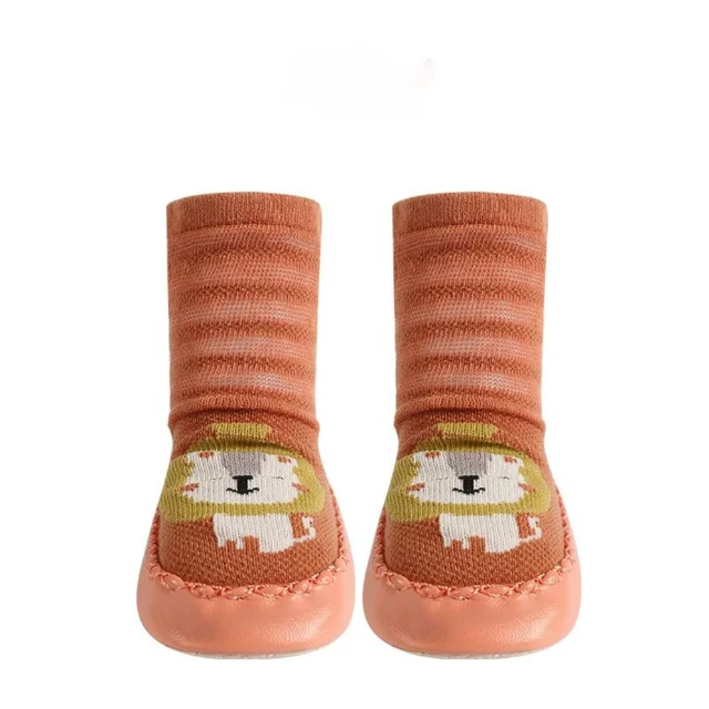 Baby Non-Slip Socks – Soft Animal Print Grip Socks for Infants and Toddlers