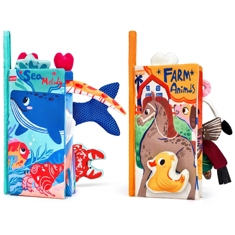 Baby Ocean Sensory Crinkle Book – Interactive Soft Activity Book with Mirror and Textured Animals