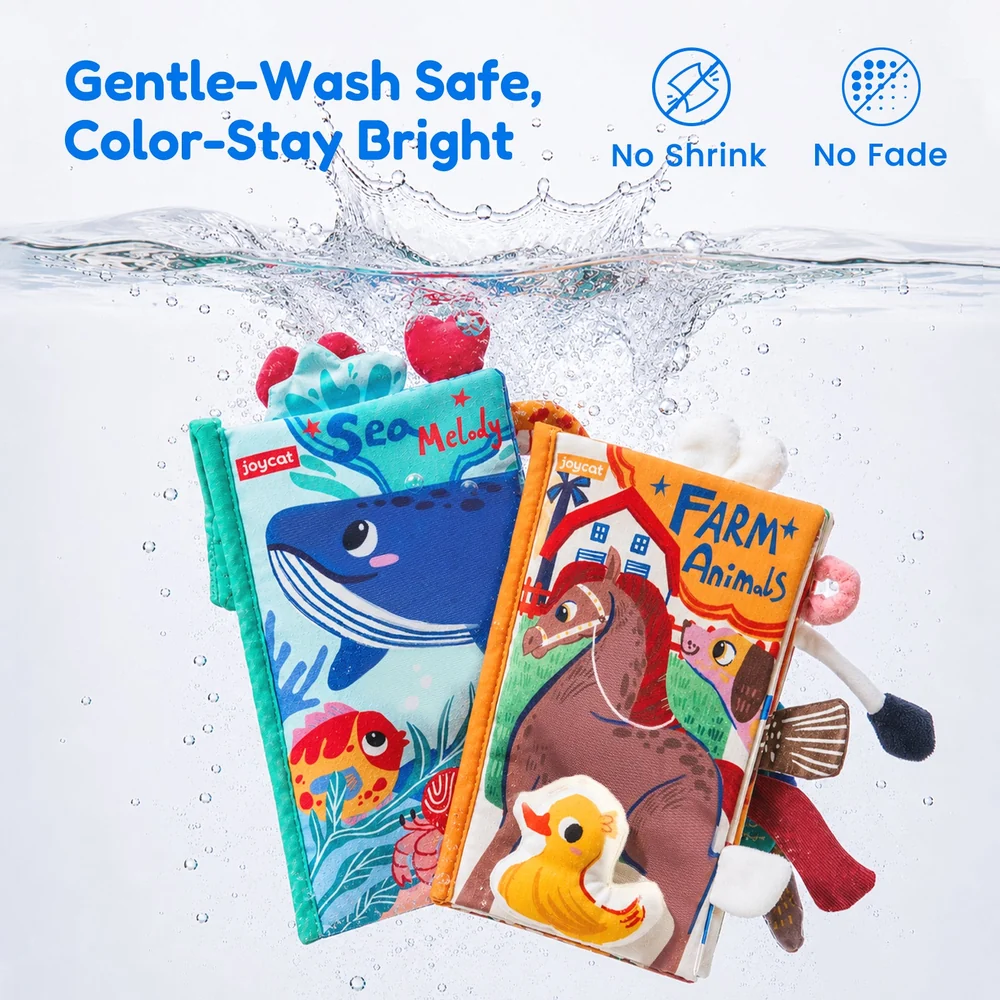 Baby Ocean Sensory Crinkle Book – Interactive Soft Activity Book with Mirror and Textured Animals