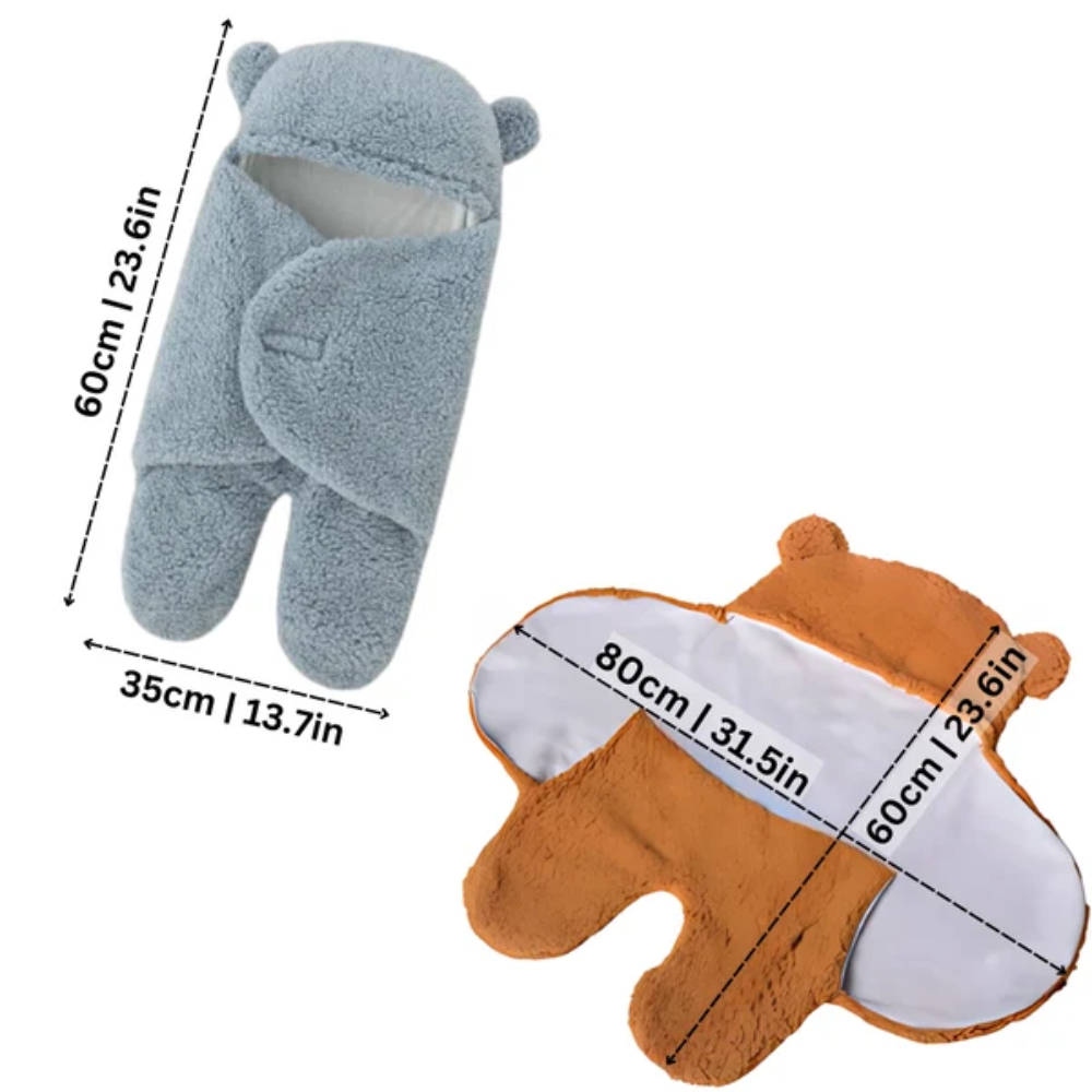 Baby Plush Blanket – Soft Cotton-Lined Cozy Wrap for Infants and Toddlers