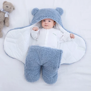 Baby Plush Blanket – Soft Cotton-Lined Cozy Wrap for Infants and Toddlers