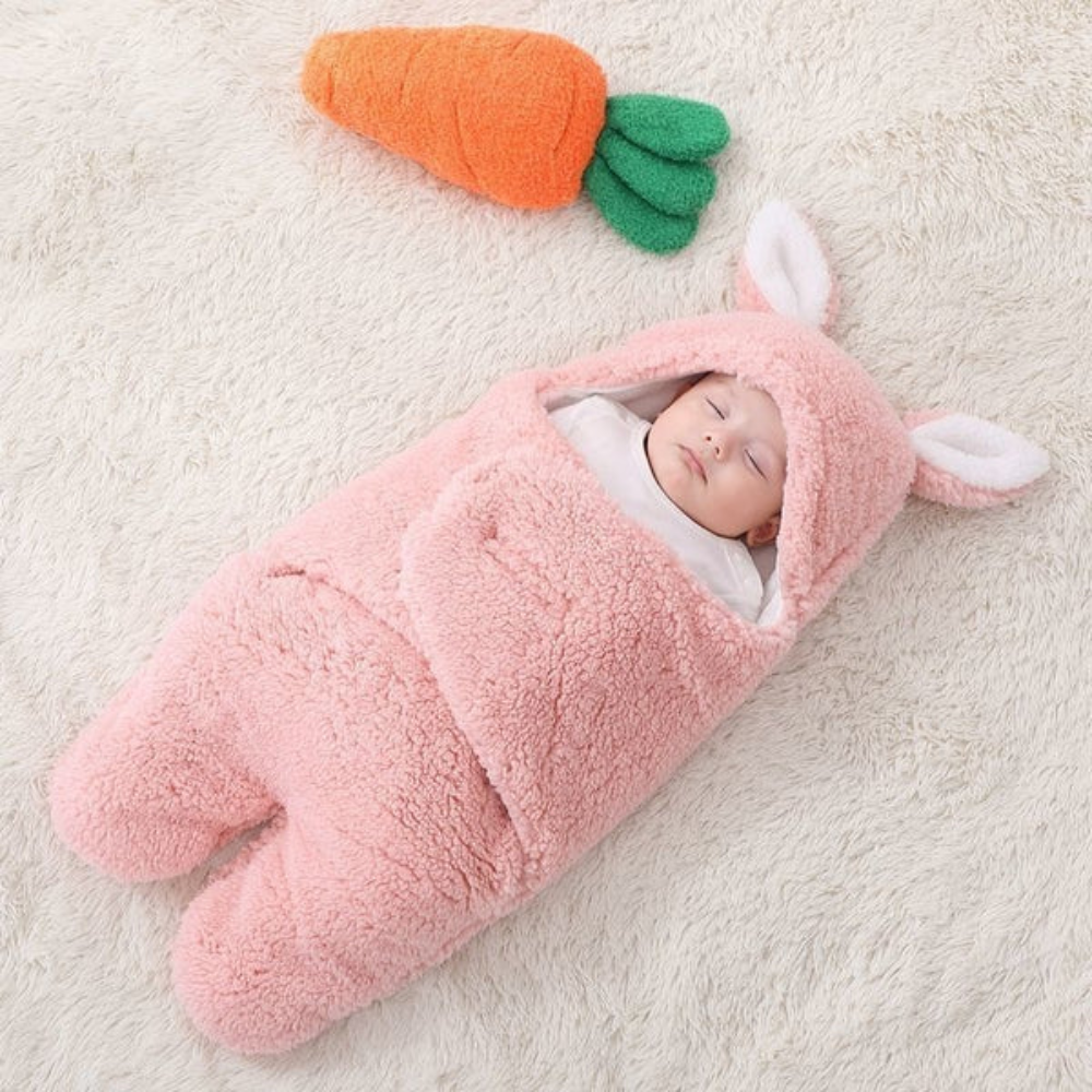 Baby Plush Blanket – Soft Cotton-Lined Cozy Wrap for Infants and Toddlers
