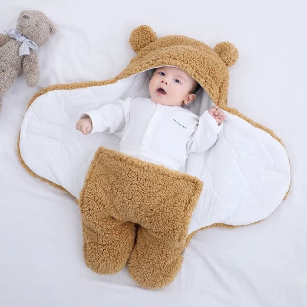 Baby Plush Blanket – Soft Cotton-Lined Cozy Wrap for Infants and Toddlers