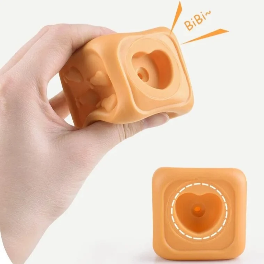 Baby Sensory Stacking Toy – Soft Teething Rings and Building Blocks with Koala Topper