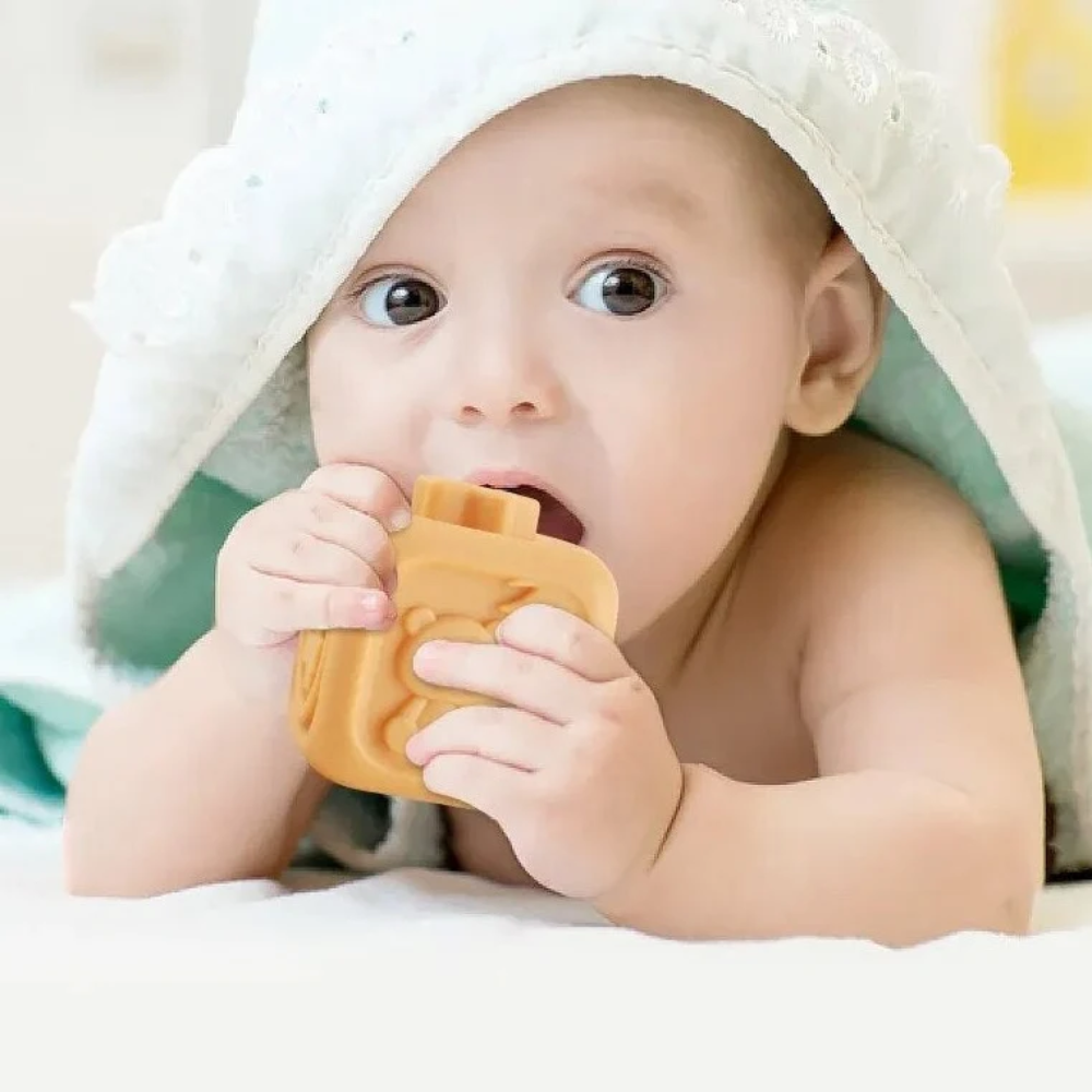 Baby Sensory Stacking Toy – Soft Teething Rings and Building Blocks with Koala Topper