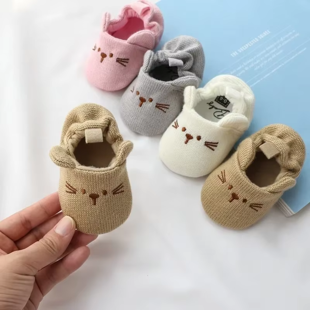 Baby Booties Soft Sole First Walkers | Animal Ears