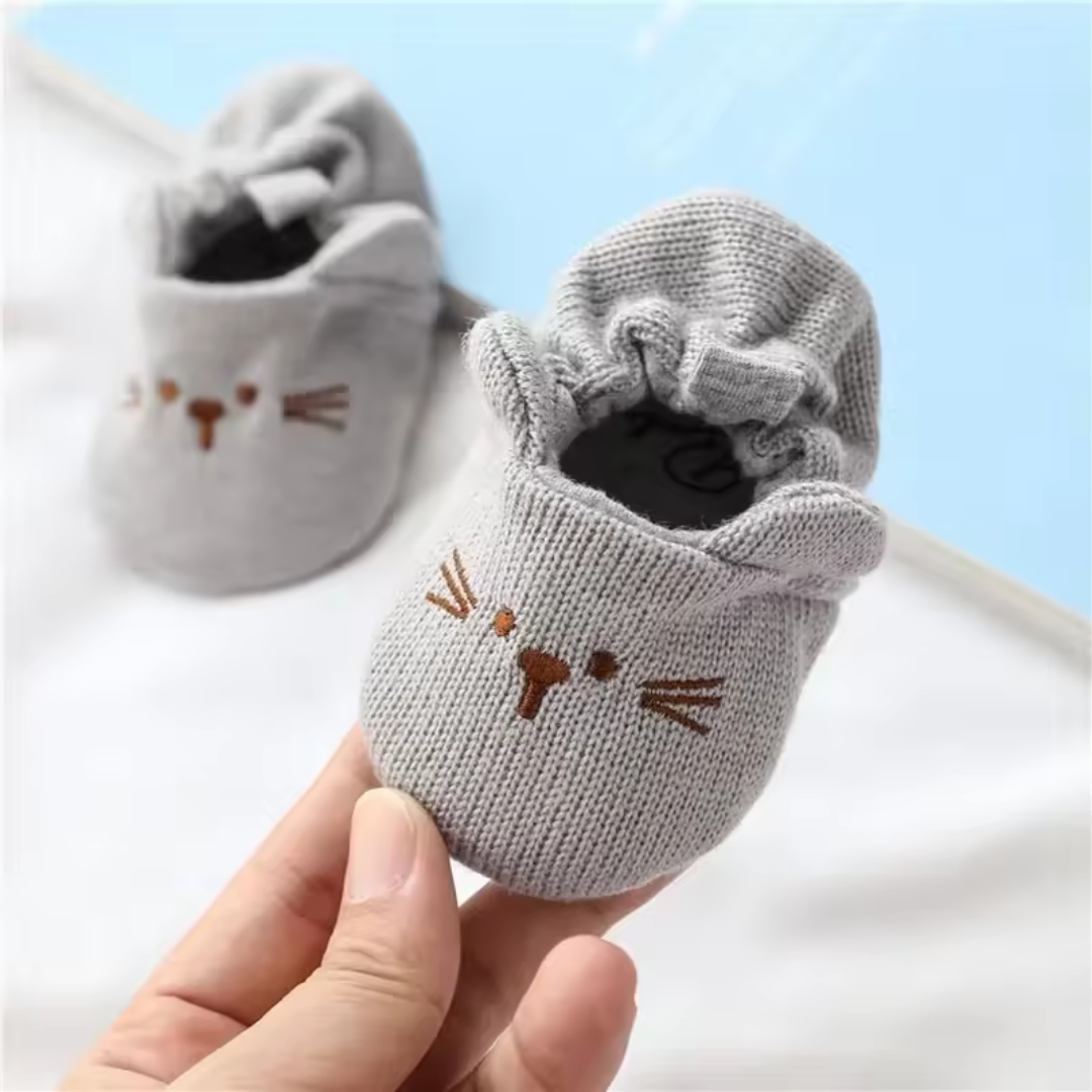 Baby Booties Soft Sole First Walkers | Animal Ears