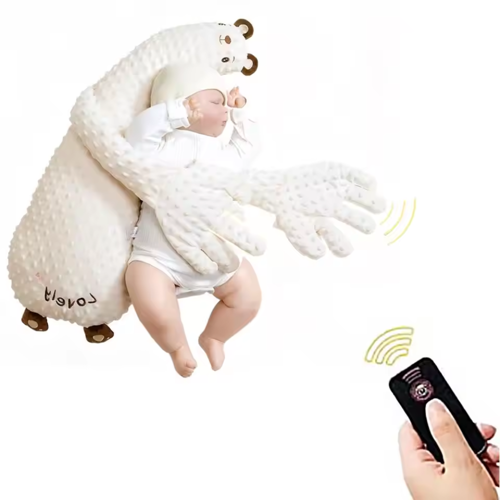 Baby Sleep Patting Pillow – Plush Soothing Sleep Aid with Remote Control