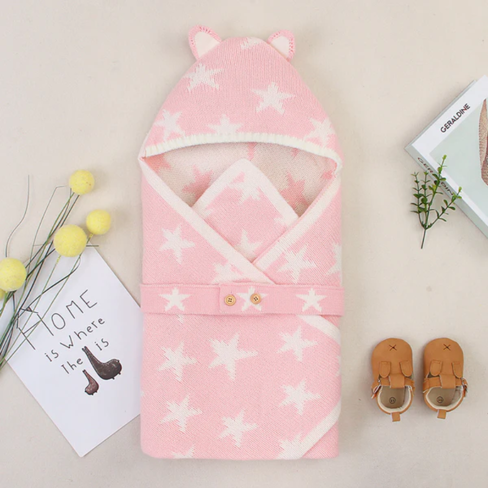 Hooded Baby Swaddle Sleeping Bag | Infant Wrap