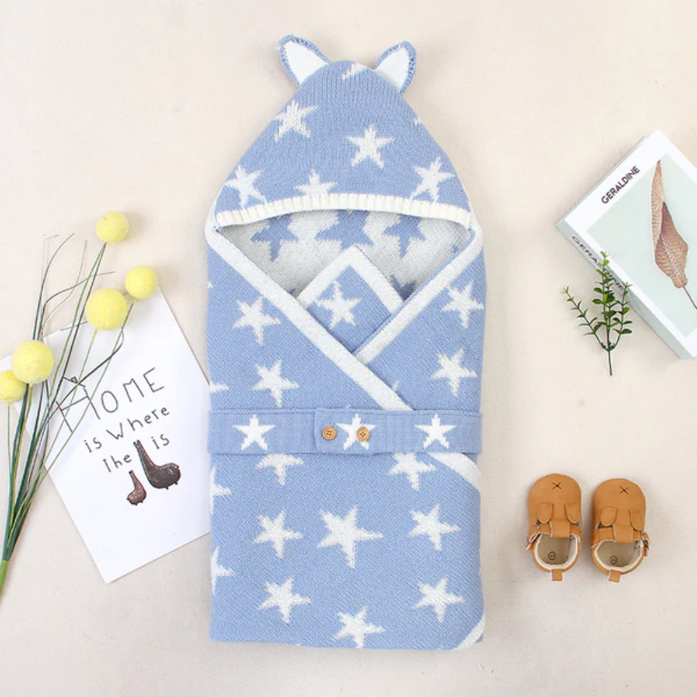 Hooded Baby Swaddle Sleeping Bag | Infant Wrap
