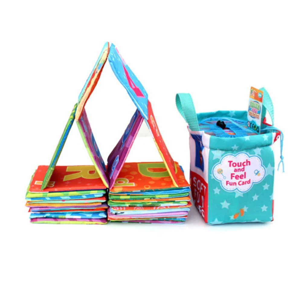 Baby Soft Cloth Books – Educational Alphabet and Animal Learning Set with Storage Bag