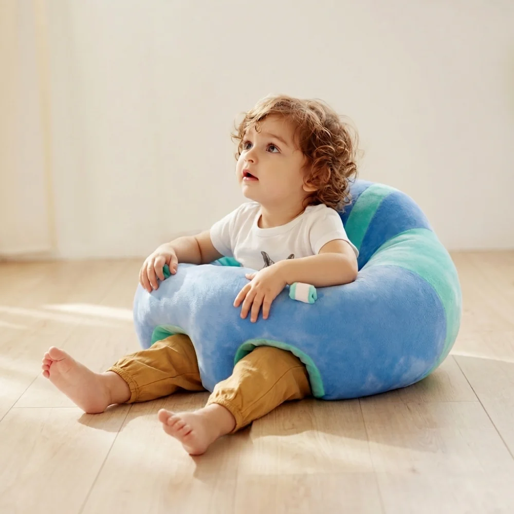Baby Soft Support Chair – Cushioned Floor Seat with Removable Washable Cover for Infants and Toddlers