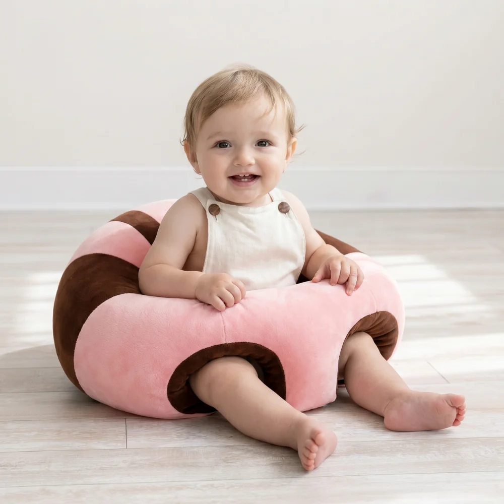 Baby Soft Support Chair – Cushioned Floor Seat with Removable Washable Cover for Infants and Toddlers