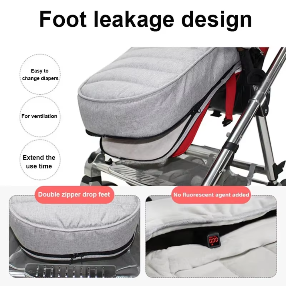 Baby Stroller Footmuff Sleeping Bag | Enclosed Design