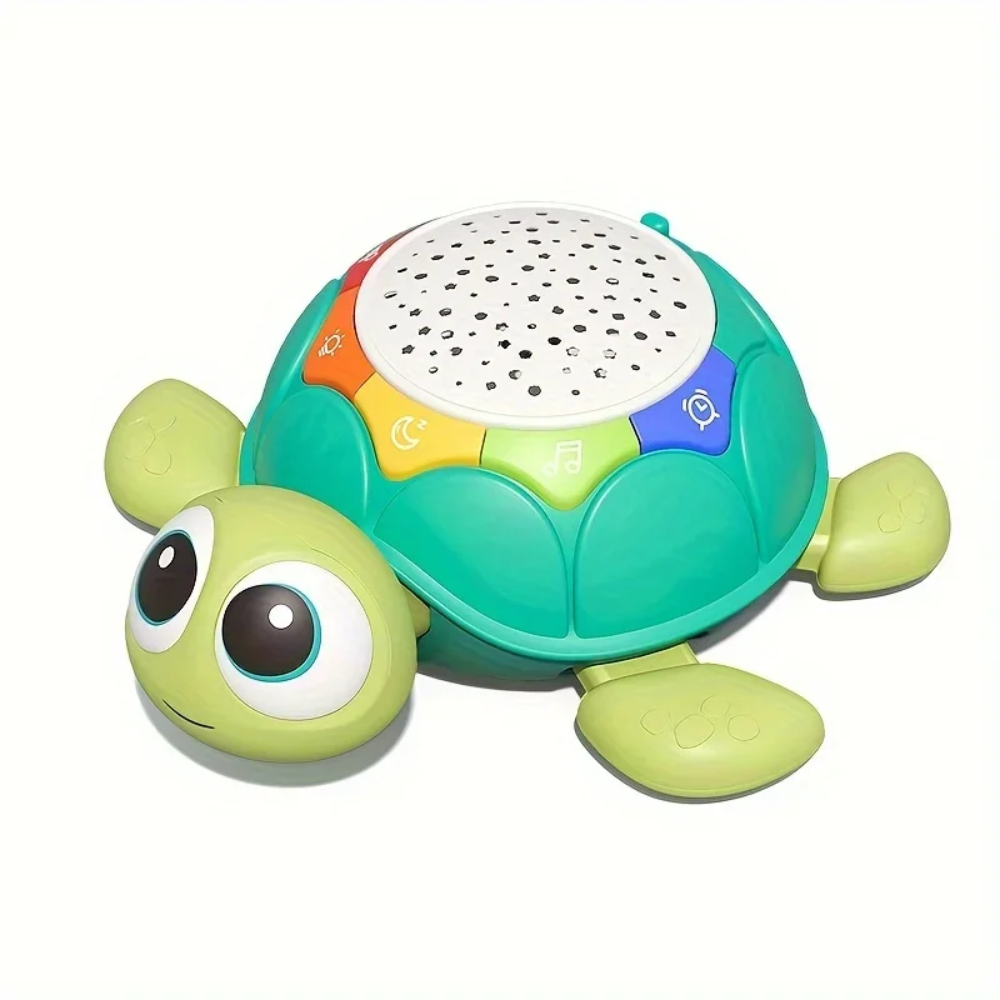 Baby Turtle Star Projector – Interactive Musical Toy with Colorful Lights for Infants