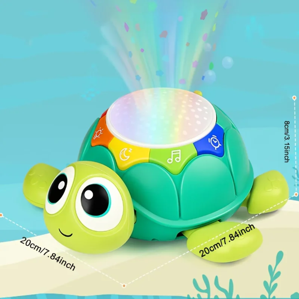 Baby Turtle Star Projector – Interactive Musical Toy with Colorful Lights for Infants