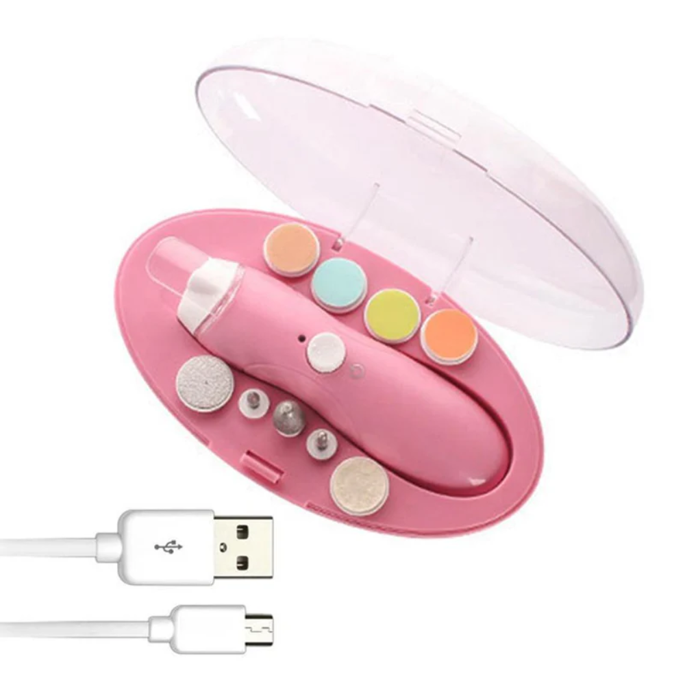 Electric Baby Nail Trimmer – USB Rechargeable Nail File & Polisher for Babies