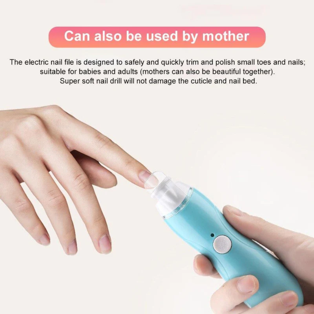 Electric Baby Nail Trimmer – USB Rechargeable Nail File & Polisher for Babies