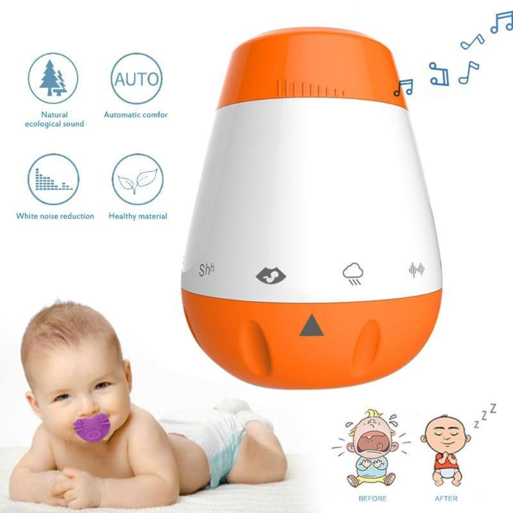 Baby White Noise Machine – Rechargeable Sleep Sound Machine with Lullaby & Nature Sounds