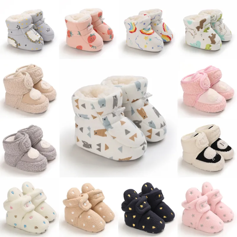 Baby Winter Booties – Warm Soft Sole Non-Slip Shoes for Infants