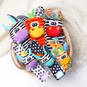Baby Wrist and Foot Rattles – Soft Sensory Toy Set