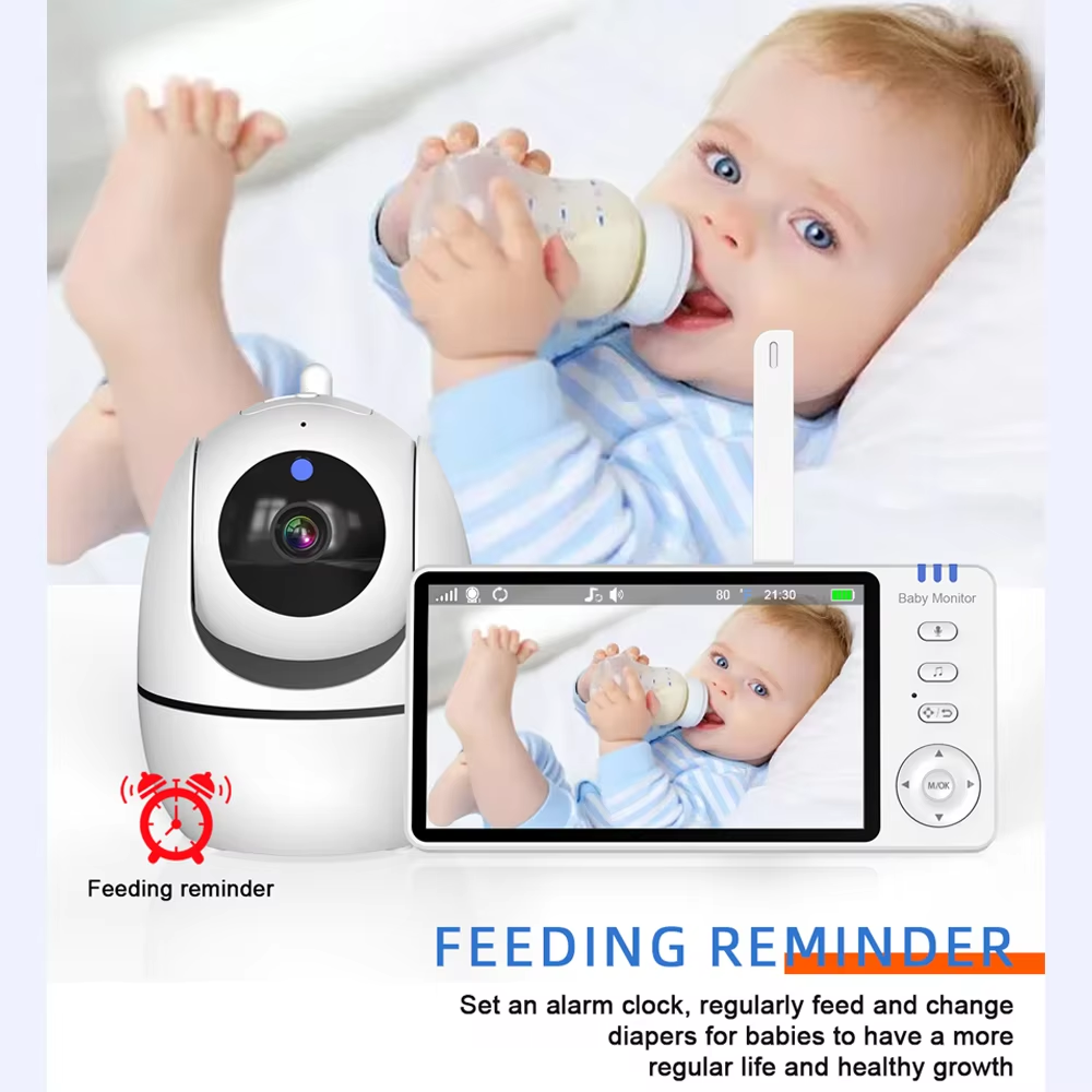 5 Inch Video Baby Monitor – Portable No WiFi Camera with Two Way Audio & Night Vision