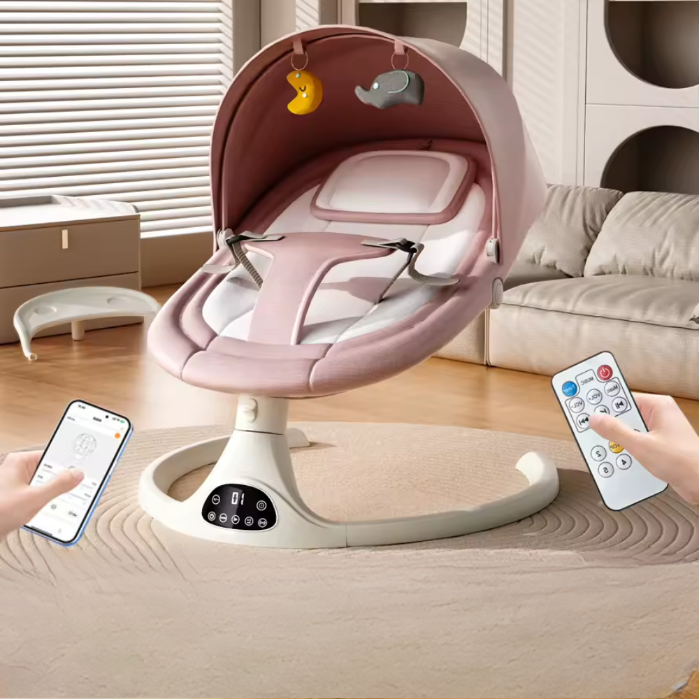 Electric Baby Rocking Chair – Baby Swing Seat with Recline & App Control