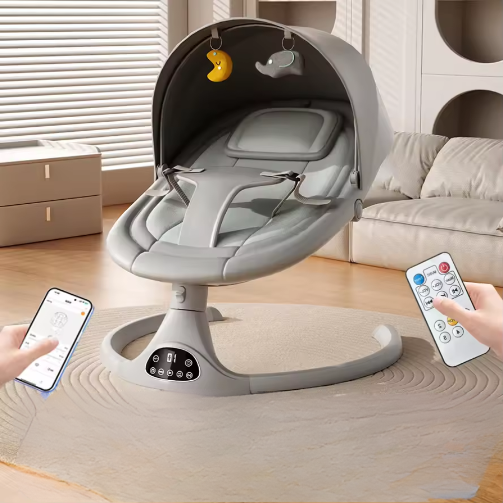 Electric Baby Rocking Chair – Baby Swing Seat with Recline & App Control