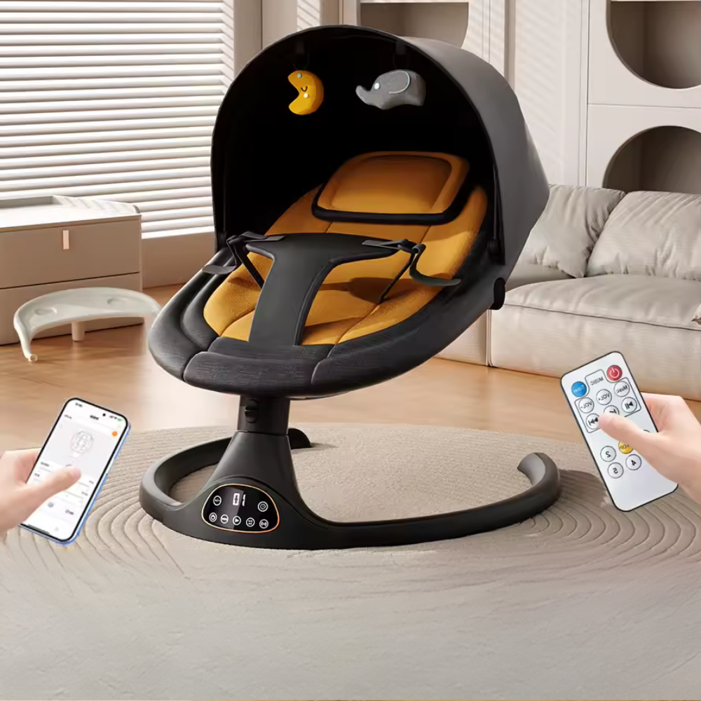 Electric Baby Rocking Chair – Baby Swing Seat with Recline & App Control