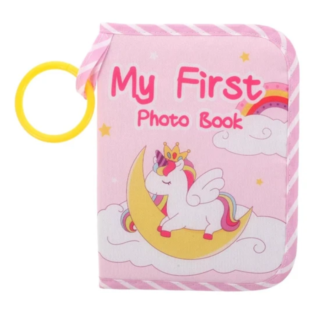 Baby's First Photo Book – Soft Fabric Memory Album with Mirror