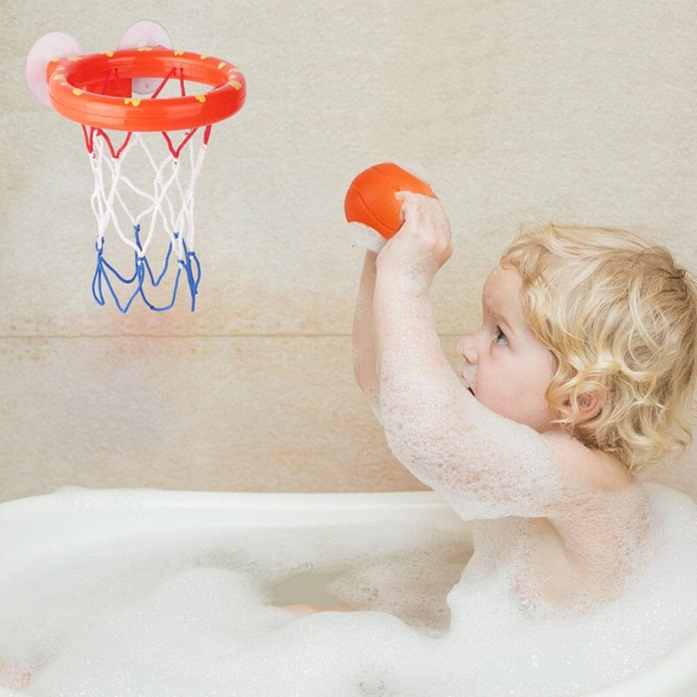 Baby Basketball Bath Toy – Suction Hoop & Ball Bath Game for Babies