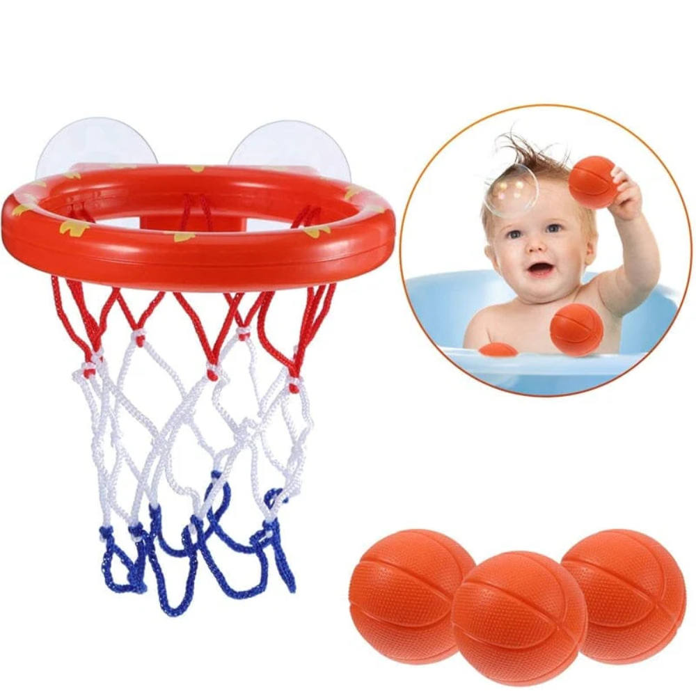 Baby Basketball Bath Toy – Suction Hoop & Ball Bath Game for Babies