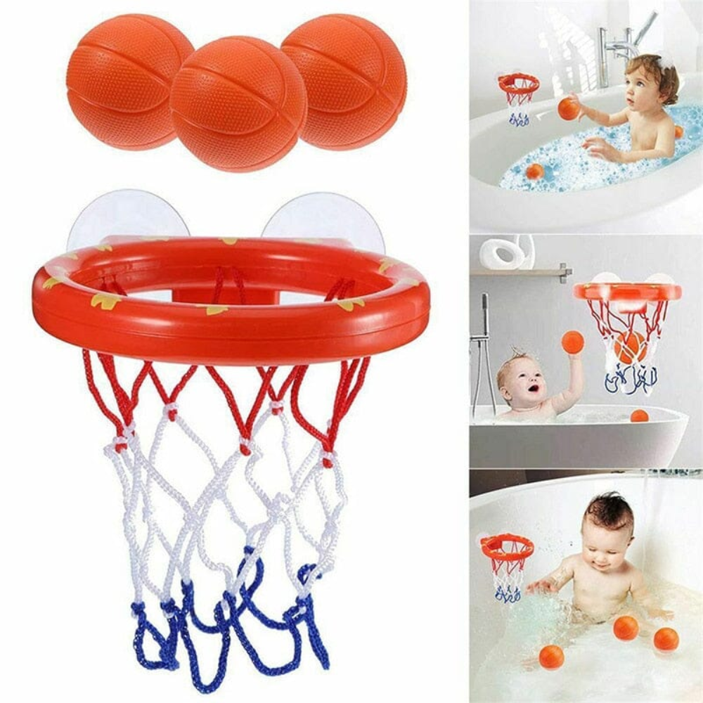 Baby Basketball Bath Toy – Suction Hoop & Ball Bath Game for Babies