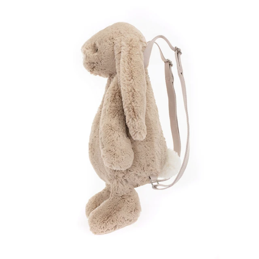 Beige Bunny Backpack Soft Toy