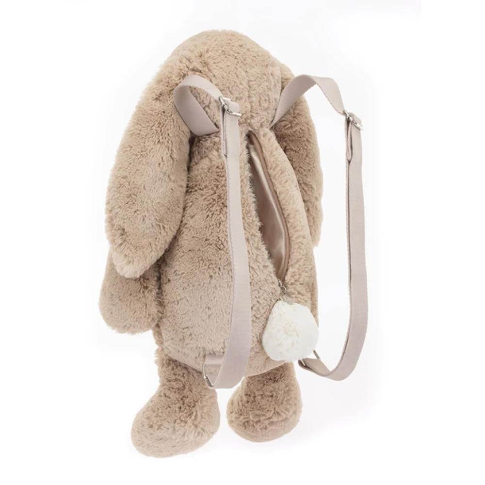 Beige Bunny Backpack Soft Toy
