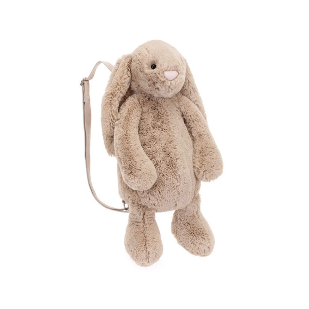 Beige Bunny Backpack Soft Toy