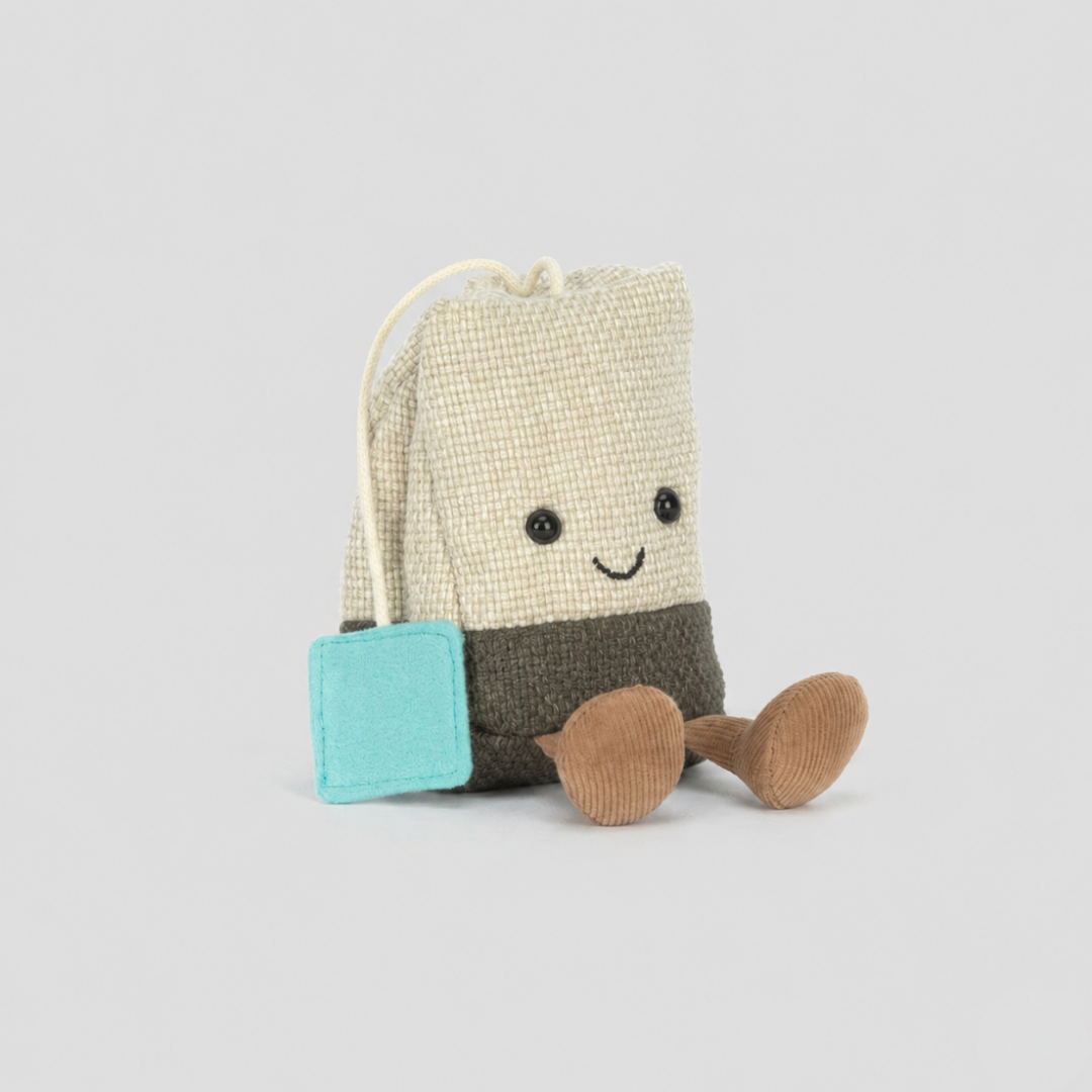Beige Tea Bag Plush Toy
