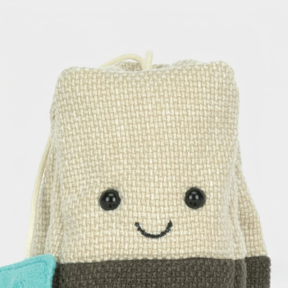 Beige Tea Bag Plush Toy