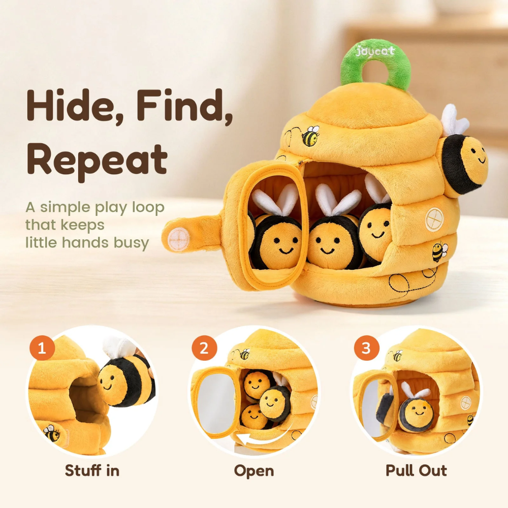 Bella | Baby Beehive Sensory Toy with 5 Plush Bees