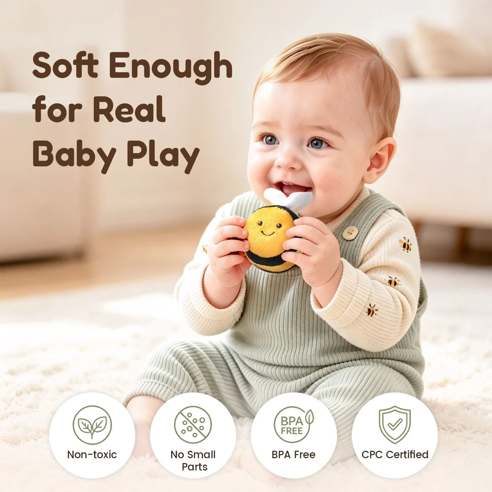 Bella | Baby Beehive Sensory Toy with 5 Plush Bees